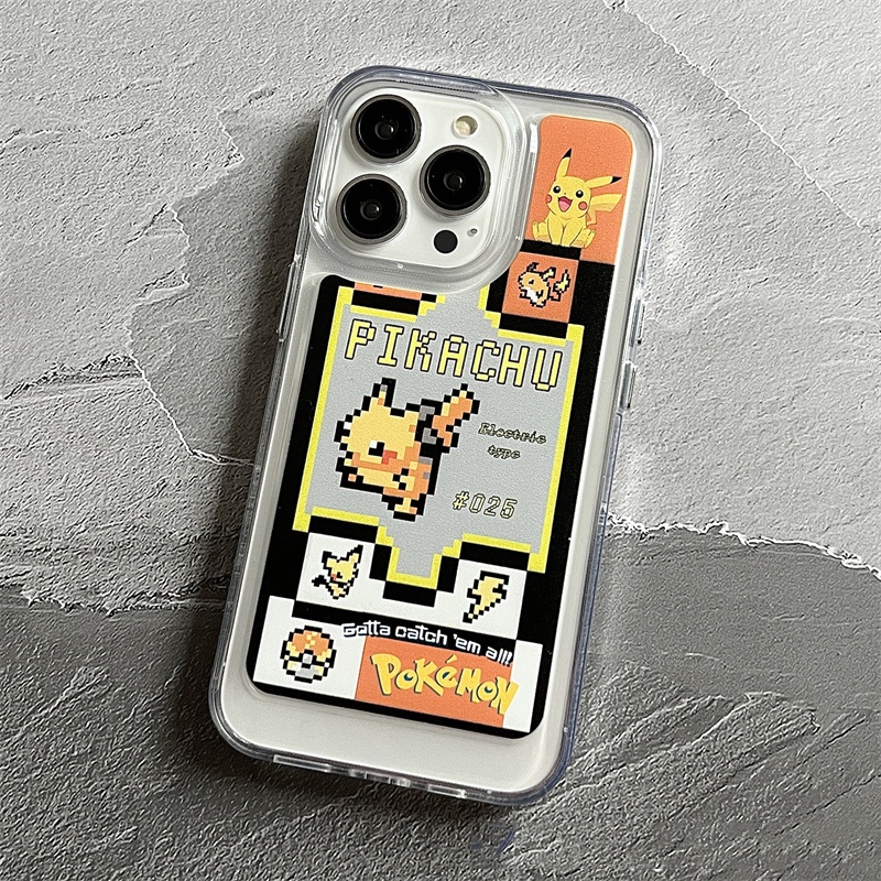 SANRIO DISNEY Ốp Điện Thoại Cứng Trong Suốt Chống Sốc Hình Pokemon Cho iPhone 14 11 13 12 X XS Pro Max xr Mini xr 7 8 plus