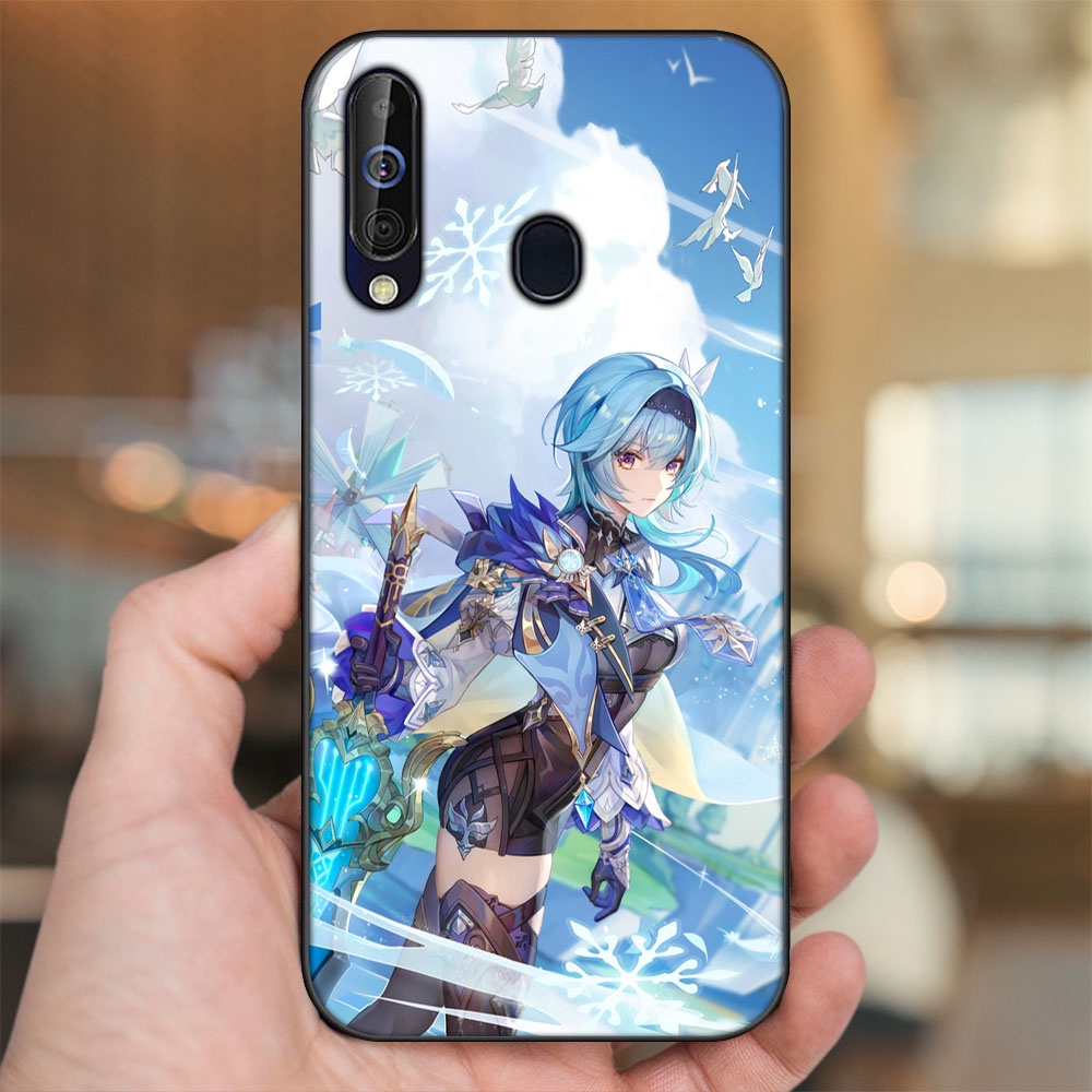 Ốp lưng Samsung A8s, A60, M30 viền đen in hình Eula Genshin Impact