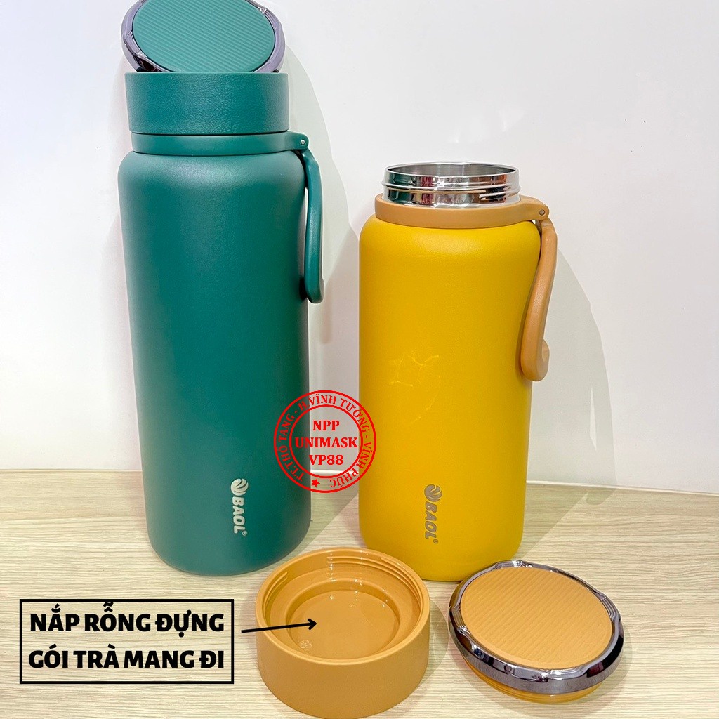 Bình Giữ Nhiệt Cao Cấp BaoL L31, L32, L33 Inox 304 - Bình Nắp Titan 1000 - 1500ml, An Toàn Với Sức Khỏe