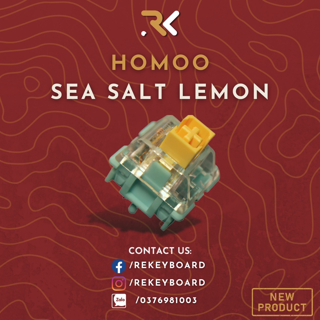 Homoo Sea Salt Lemon | Công tắc phím cơ mới | Budget Switch 5 Pin - Linear Switch | Rekeyboard
