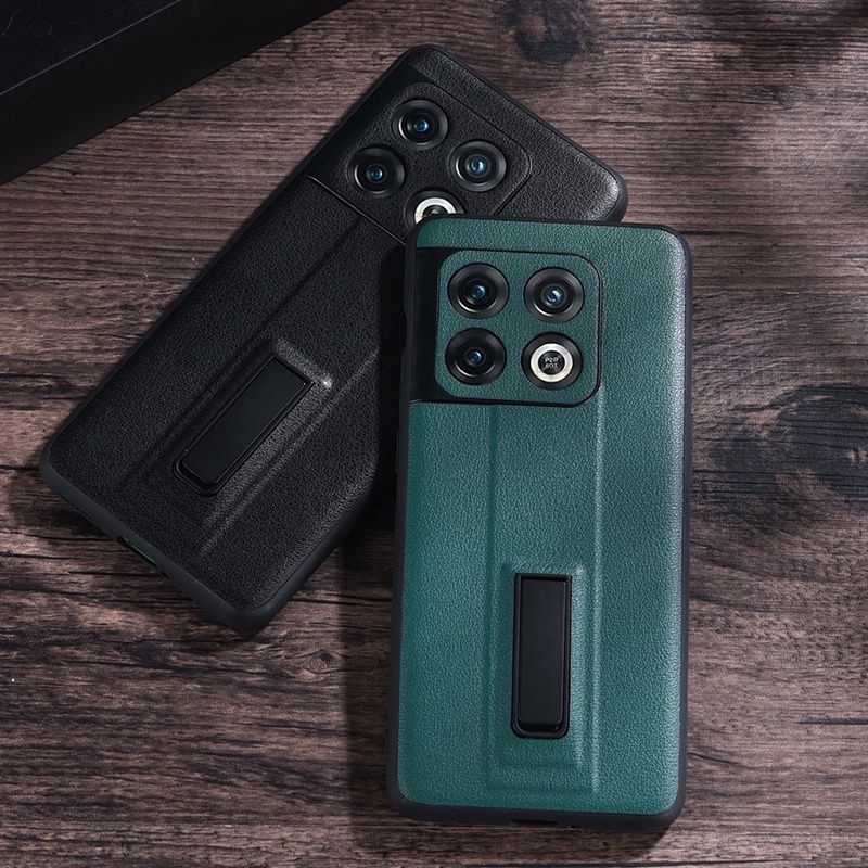 Ốp Điện Thoại Da Cứng Kèm Giá Đỡ Tàng Hình Cho OnePlus 10 10T Pro OnePlus10TPro