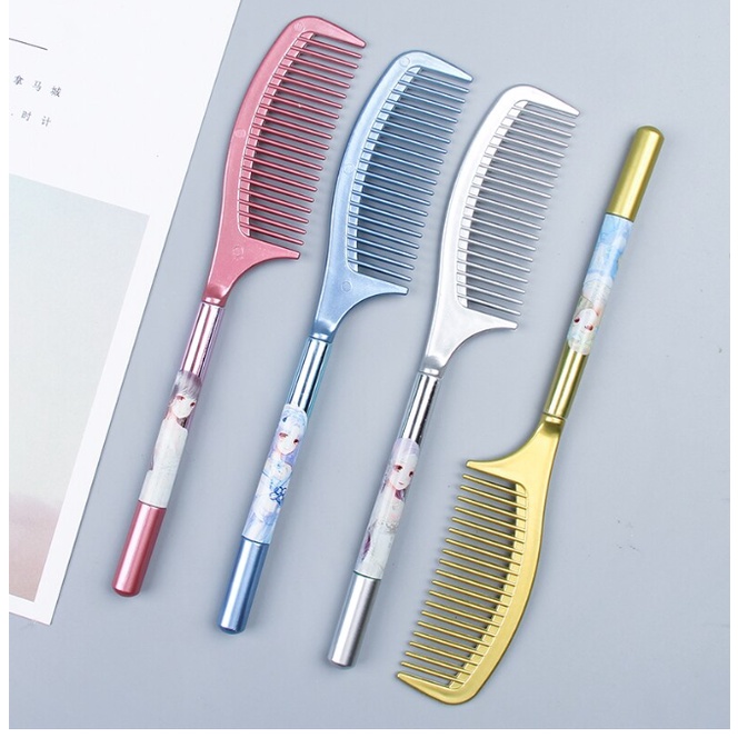 Bút Gel mực đen hình lược hoạt hình sáng tạo DUASHOP.
