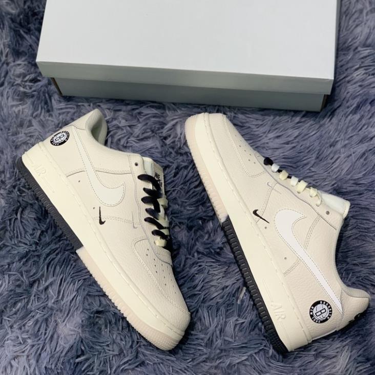 Giày thể thao AF1 âm dương, Giày Air force 1 Brooklyn Sail Black phản quang nam nữ hot trend 2022 xưởng giày nguyễn tình