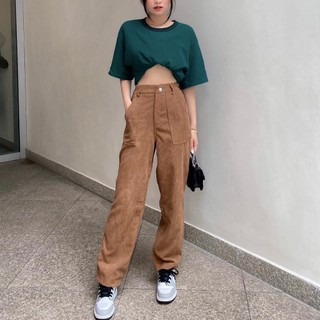 Quần dài Basic Pants (quần nhung ống suông)