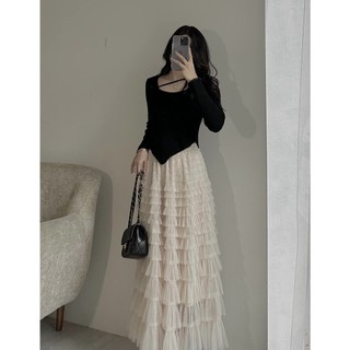 A2664 áo len tăm mịn dài tay dây chéo audrey
