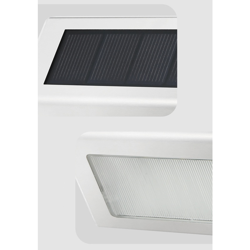 Đèn LED Thông Minh Ip65 Bằng Thép Không Gỉ Chống Nước Điều Khiển Bằng Năng Lượng Mặt Trời Trang Trí Cầu Thang