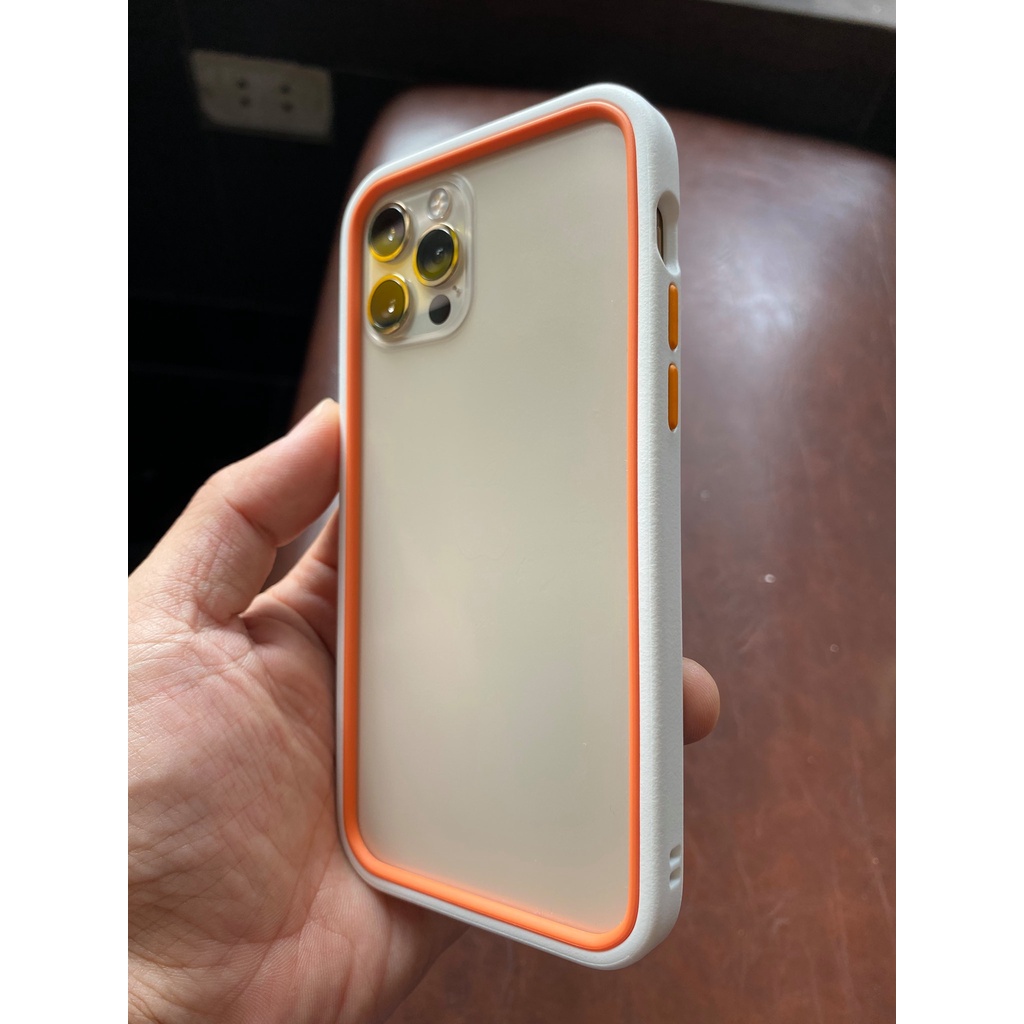 Ốp viền Rhinoshield cho iPhone 13 - 11 (màu trắng cam)