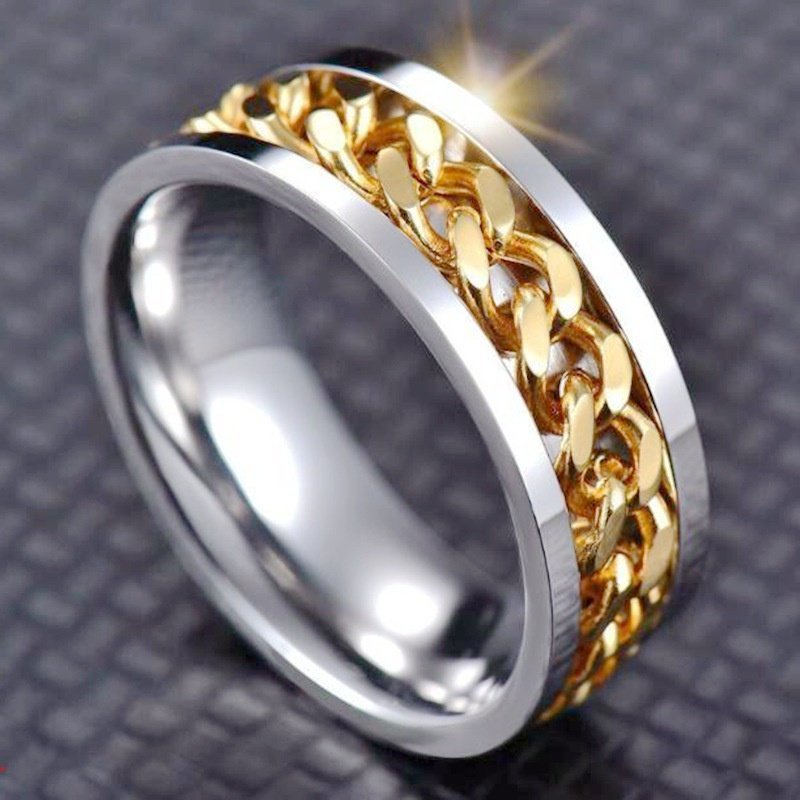 Nhẫn Xoay Bằng Thép Không Gỉ