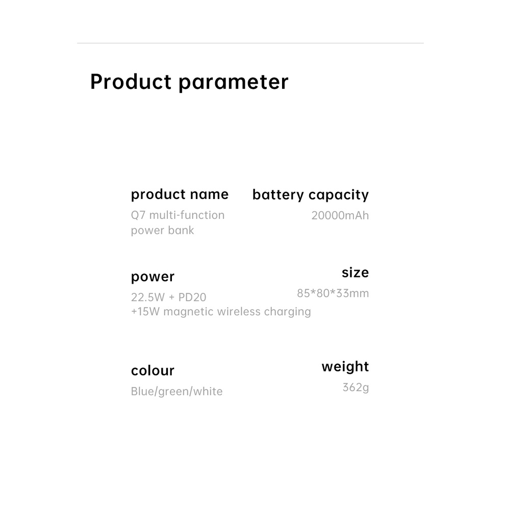 Sạc Dự Phòng 20000mAh PD20W Không Dây Có Màn Hình Kỹ Thuật Số Cho iphone 12 13 Mac Book