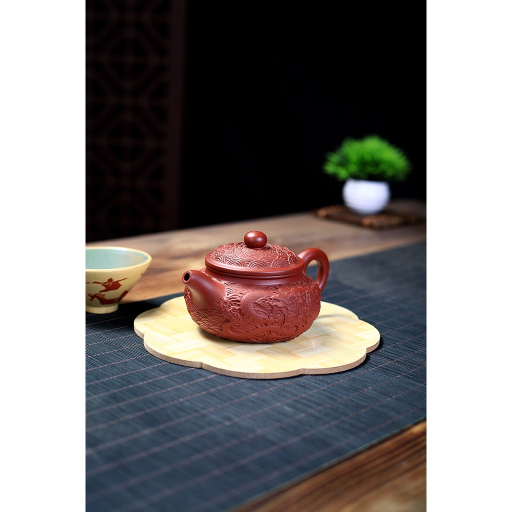 Ấm Tử Sa Nghi Hưng Phỏng Cổ Văn Long 250 ml (Đại Hồng Bào)