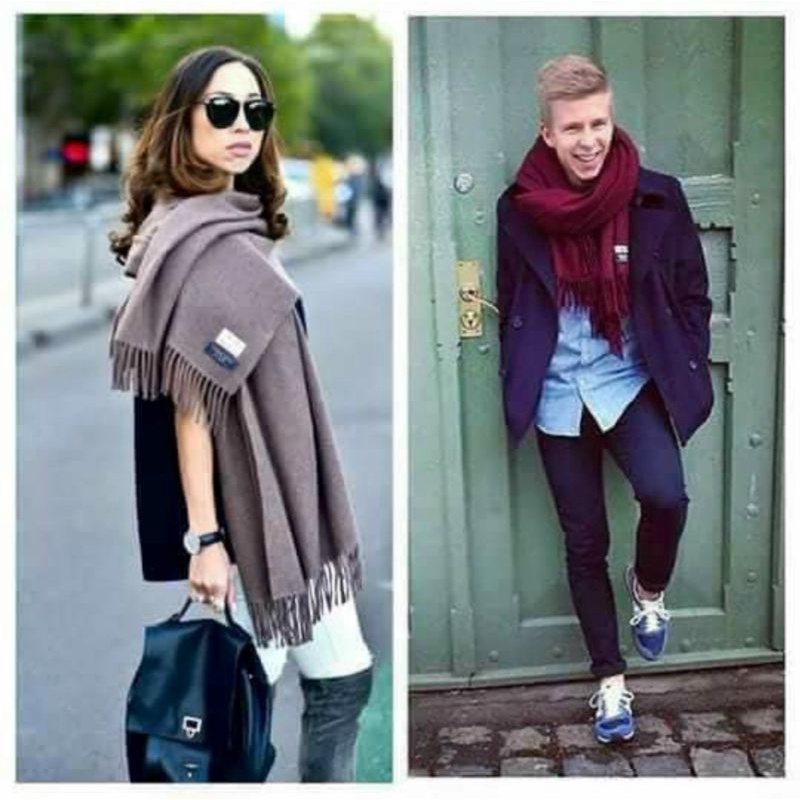 Khăn choàng , khăn quàng cổ - chất len lông cừu ACNE STUDIOS khoảng 2m*0,7m
