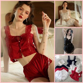 ✅✅Đồ ngủ 2 dây ren✅✅ đồ ngủ nữ 2 dây ren phi lụa có nút freesize ✅✅đồ ngủ nữ sexy