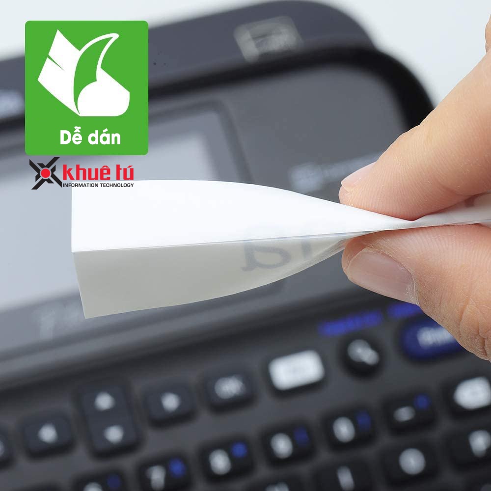 Băng nhãn dán cáp  HZe-FX màu trắng , khổ 6-24mm dùng cho máy in nhãn Brother