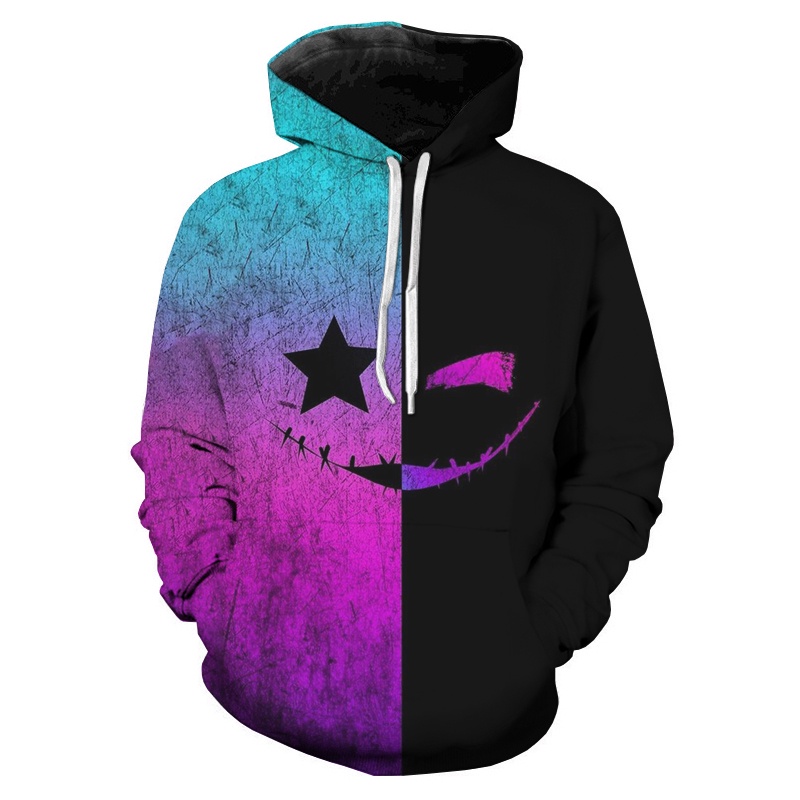 Áo Hoodie In Hình Mặt Quỷ 3D Thời Trang Cá Tính Cho Nam 2022