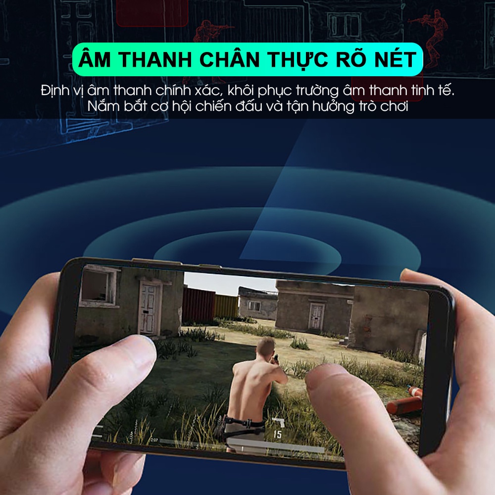 Tai nghe gaming có dây cho điện thoại MEMO G25 chống ồn âm thanh hifi vòm 3D chơi game nghe tiếng chân rõ pubg freefire