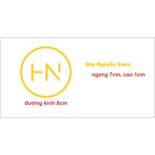 Decal logo sticker patch ủi áo theo yêu cầu tại nhà - combo 6 logo + 6 chữ huy nguyễn