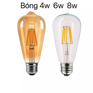 Bóng đèn led thuỷ tinh edison st64 4w 6w 8w 12w lắp đèn trang trí quán cafe trà sữa
