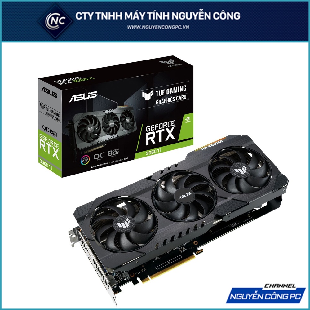 Card đồ họa ASUS TUF RTX 3060 Ti OC 8GB V2 Gaming