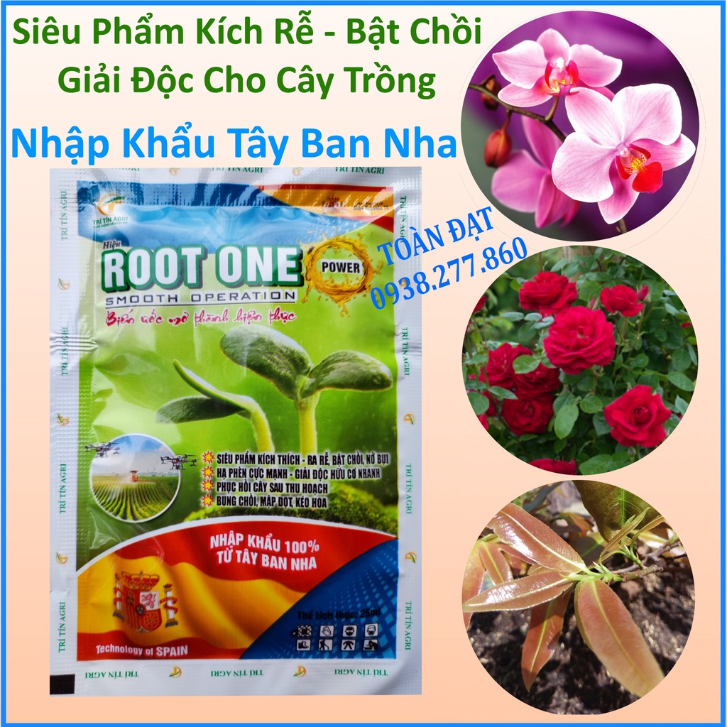 Thuốc Kích Rễ Roots One Nhập Khẩu Tây Ban Nha (gói 25ml), Siêu Phẩm Ra Rễ - Bật Chồi - Giải Độc Cây Trồng