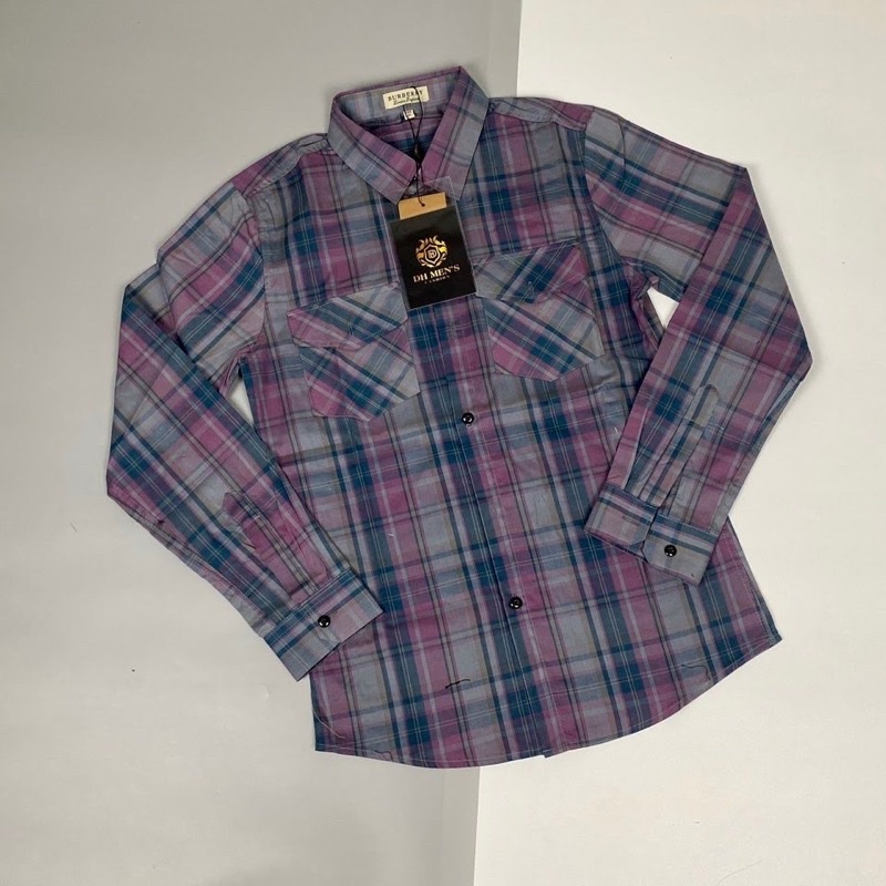 Áo sơ mi bbr nam dài tay 2 túi ngực kẻ sọc caro nhiều màu , chất liệu cotton không phai màu thấm hút mồ hôi cực kỳ tốt