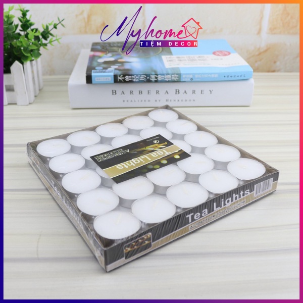 Nến sáp 10 viên và 50 viên/hộp không khói an toàn dùng trang trí sinh nhật, xông tinh dầu MY HOME DN074