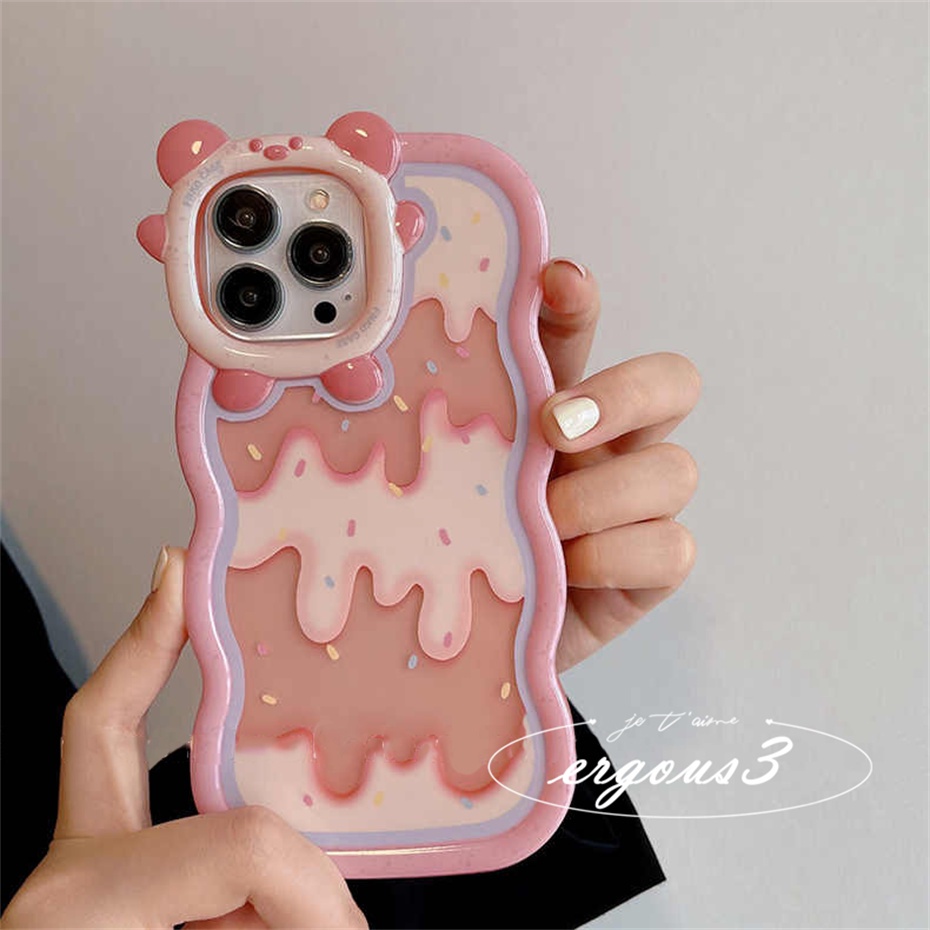 Ốp Điện Thoại Họa Tiết Cây Kem / Quái Vật Nhỏ Dễ Thương Cho iPhone 14 13 12 11 Pro Max 8 7 Plus X Xs SE2020 Xr Xs Max 6 6s Plus