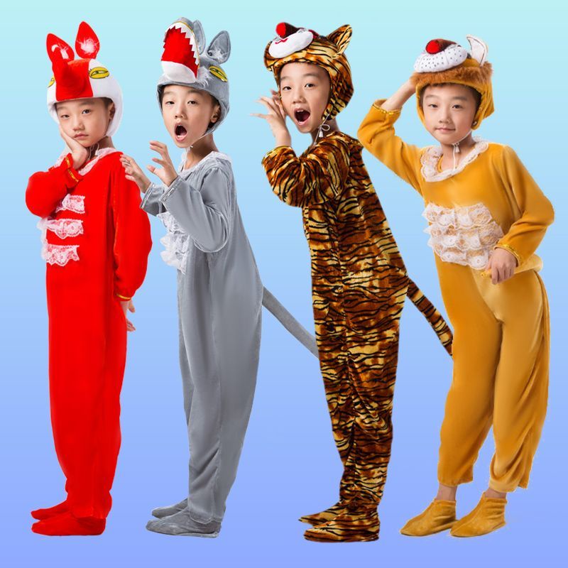 Bộ Đồ Hóa Trang Động Vật Gấu Gà Trống Khỉ Chim Cánh Cụt Chuột Cho Bé