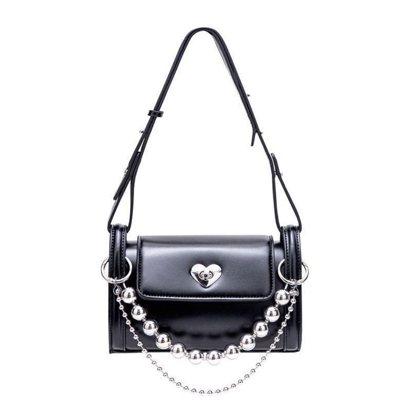 Mischa Túi Đeo Chéo Da PU Cao Cấp Phối Dây Xích Dễ Phối Đồ Thời Trang Cho Nữ