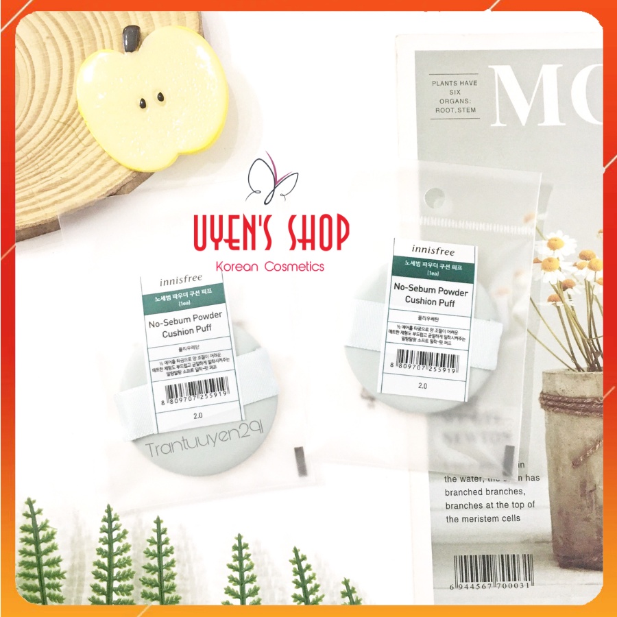 Bông đánh phấn nước Innisfree Air Magic/ Light fit Cushion Puff/ Powder/ My To Go Cushion Puff