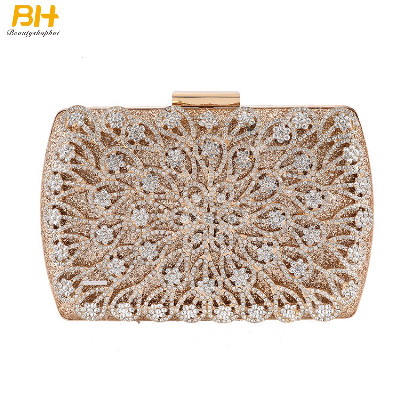 Ví Cầm Tay Dự Tiệc Đính Đá Phong Cách Âu Mỹ Sang Trọng Cho Nữ