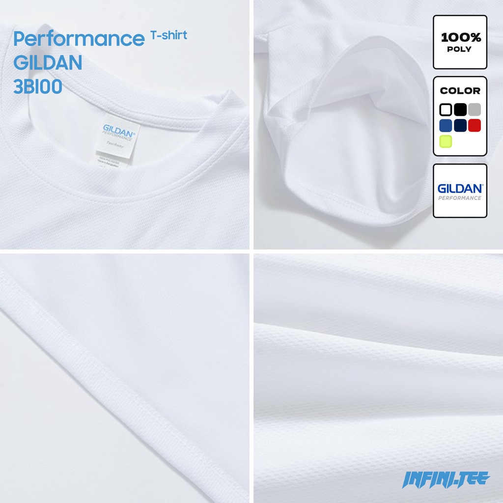 Áo thun INFINITEE thể thao Gildan 3BI00 - PERFORMANCE ADULT T-SHIRT