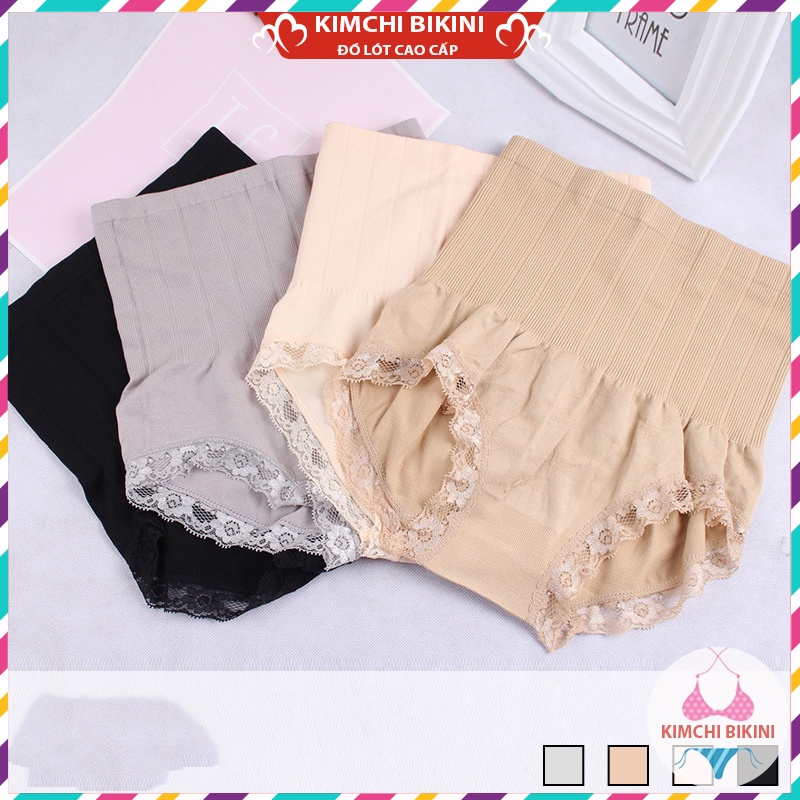 Set 10 Quần lót nữ lưng cao ôm bụng gen bụng KIMCHIBIKINI Combo 10 quần nhỏ nữ nâng mông mềm mại thoáng mát QL020