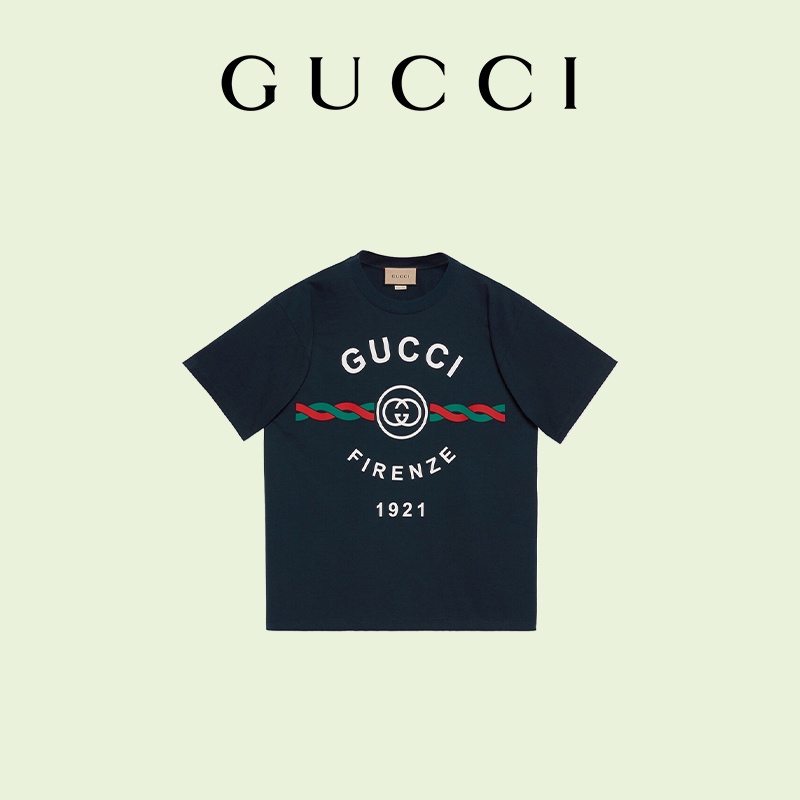 Áo Thun cotton Gucci in Họa Tiết Cá Tính Cho Nam Nữ