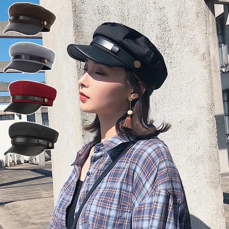 Mũ beret Thời Trang Hàn Phong Cách retro Cá Tính Cho Nữ