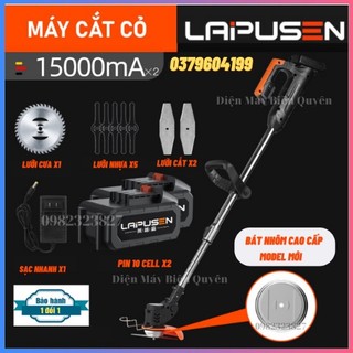 Máy cắt cỏ pin tỉa cành cầm tay LAPUSEN pin khủng 10 cell,Máy cắt mini có 2 pin.Tặng kèm 8 lưỡi - Hàng nhập khẩu cao cấp