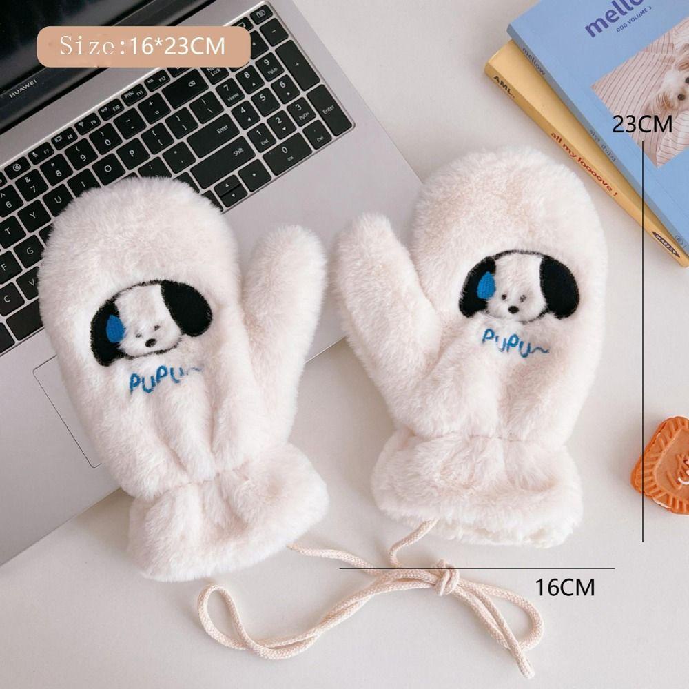 Khăn Choàng Cổ Vải Bông Dày Dặn Co Giãn Họa Tiết Chú Chó Hoạt Hình Dễ Thương