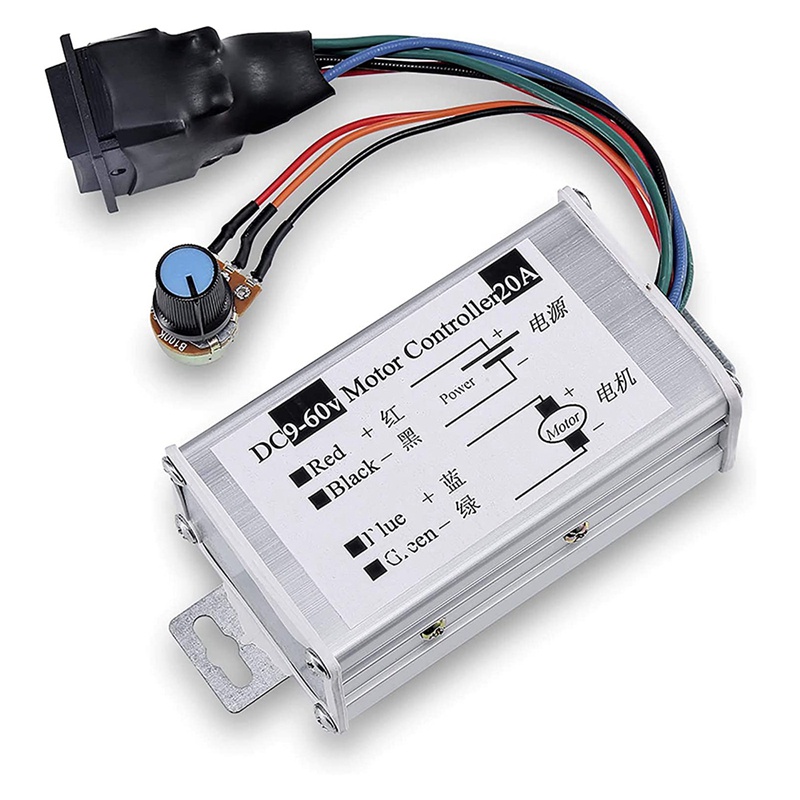 Bộ Điều Khiển Tốc Độ Động Cơ PWM DC 9V 12V 24V 48V 60V 20A