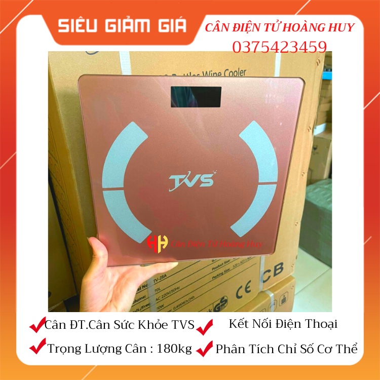 Cân sức khỏe TVS-180kg kết nối điện thoại,phân tích các chỉ số trên cơ thể CÂN HOÀNG HUY