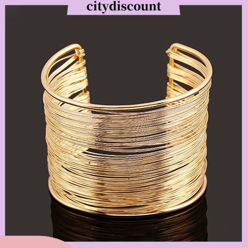 <city sale>Vòng đeo tay hở nhiều lớp dây kim loại thời trang cho nữ
 #1