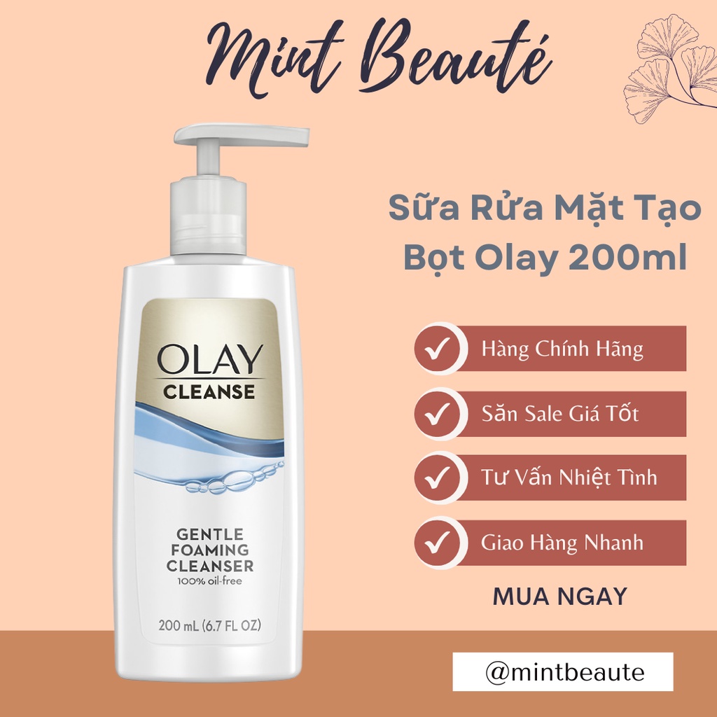 Bill Mỹ - Sữa Rửa Mặt Tạo Bọt Olay Gentle Foaming Face Cleanser Fragrance-Free