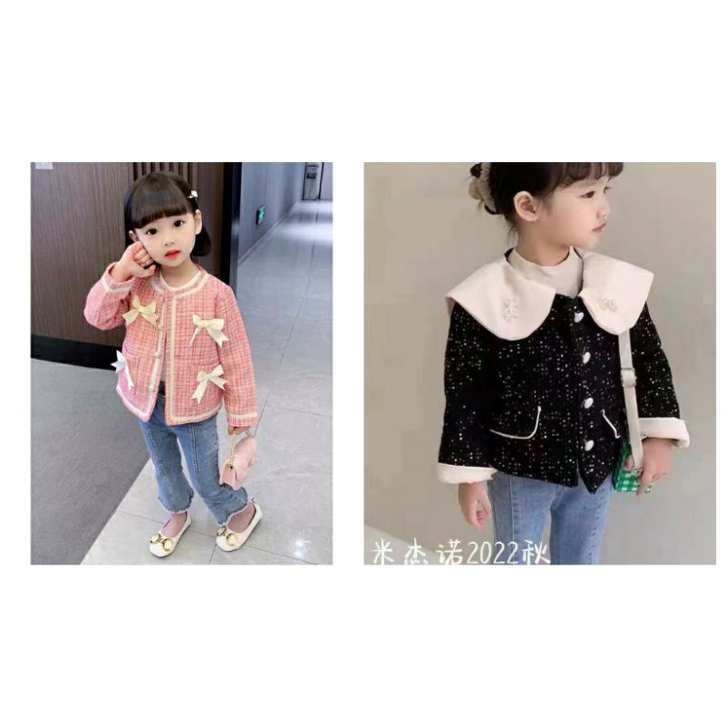 Áo khoác dạ bé gái size 5-13
