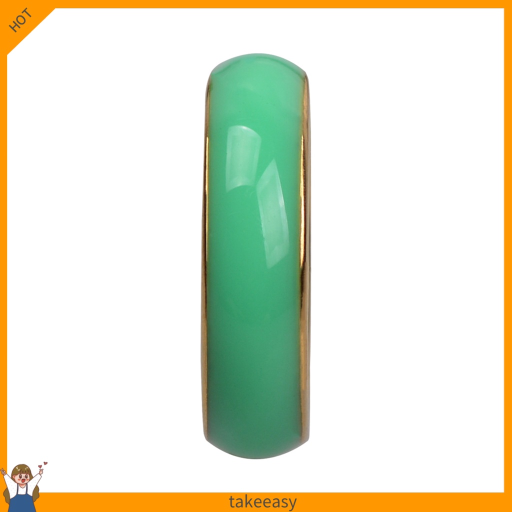 Nhẫn nam đính đá ngọc bích nhân tạo màu xanh lá đơn giản