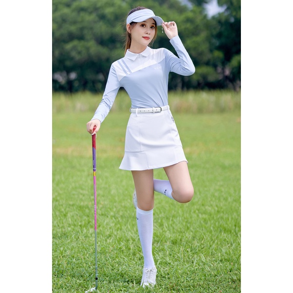 Combo Áo Dài Tay Golf Nữ SSV8977 Và Váy Golf Nữ SSV8937 Xinh Xắn