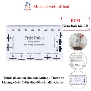 Thước đo action cho đàn Guitar nhựa và kim loại - Thước đo khoảng cách từ dây đàn đến cần đàn Guitar Musical Web