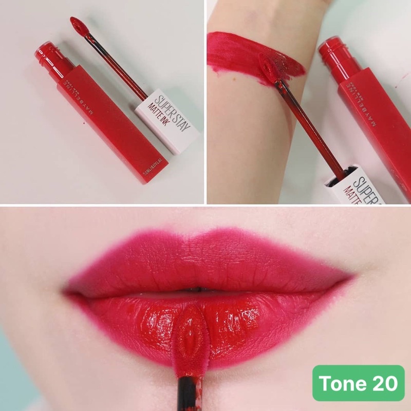 [Bill Mỹ] Son kem lỳ Maybelline Superstay Matte Ink Liquid Lipstick - Pioneer 20
