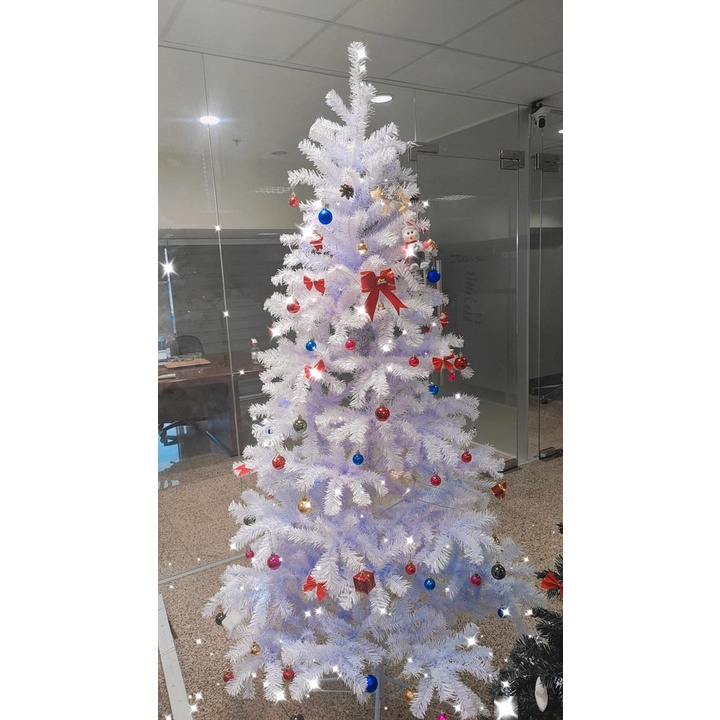 Cây thông noel màu trắng cao 1m8 - Cây đẹp màu trắng tinh