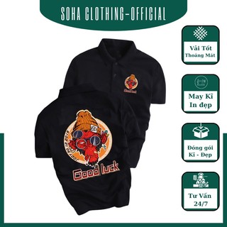 Áo polo nam , cổ dệt bo len , hình in sắc nét ,áo thun nam có cổ tay ngắn thanh lịch POLO-45- Soha Clothing