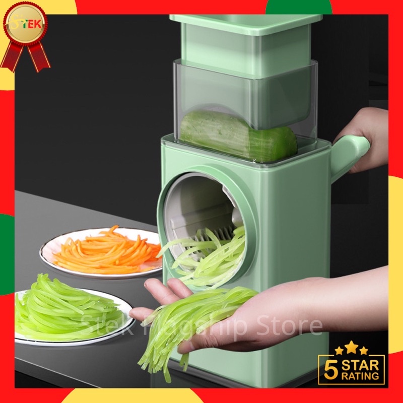 Máy Thái Lát Rau Củ Quả Đa Năng Kèm 6 Lưỡi Dao