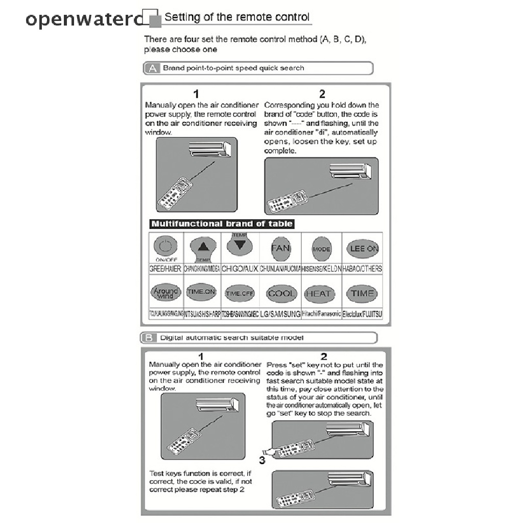 Điều Khiển Từ Xa K-1028E AC Màn Hình LCD Cho Máy Lạnh vn