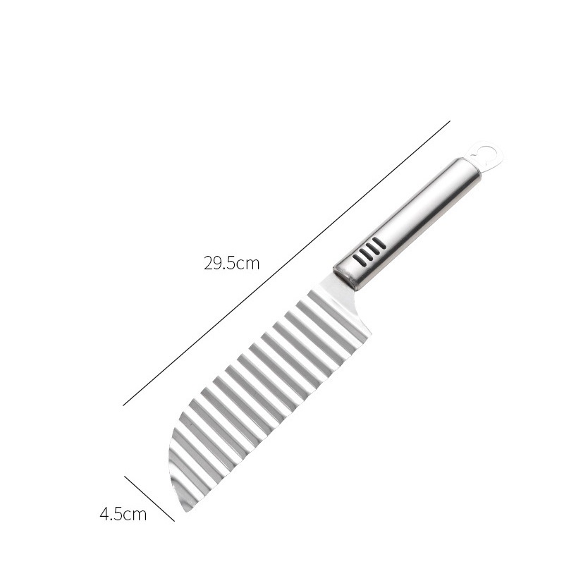 Dao Thái Lượn Sóng, Dao Cắt Thái Củ Quả Gợn Sóng Tạo Kiểu Đa Năng, Chất Liệu Inox Không Gỉ Bền Đẹp